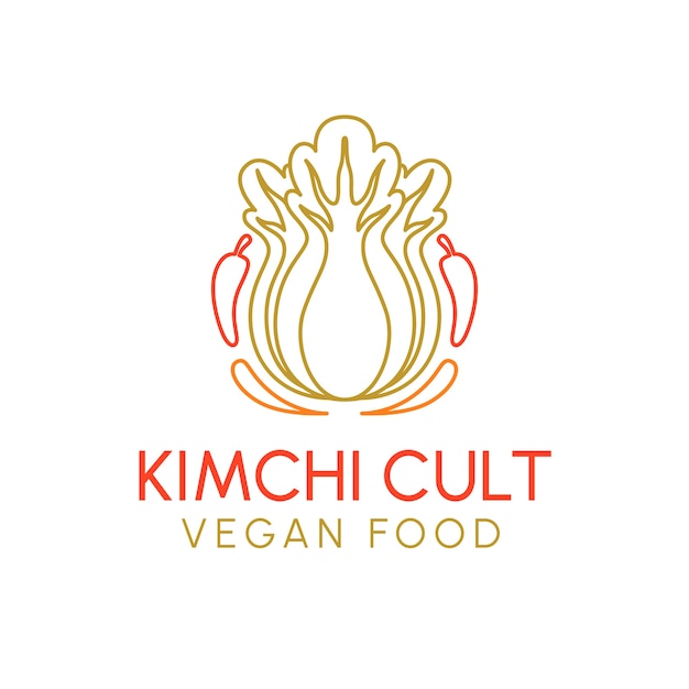 Free Vector kimchi logo design template