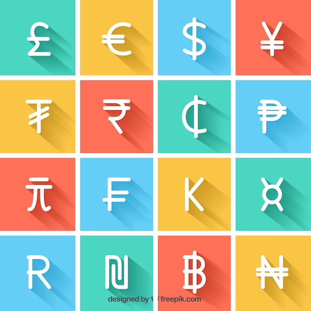 Free Vector kinds of coins