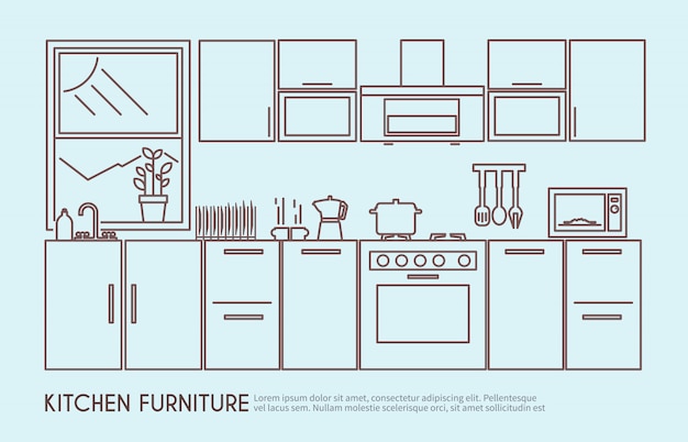Kitchen Furniture Illustration