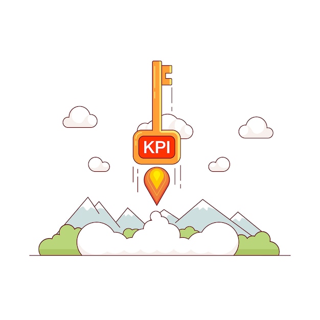 Free Vector kpi growth concept