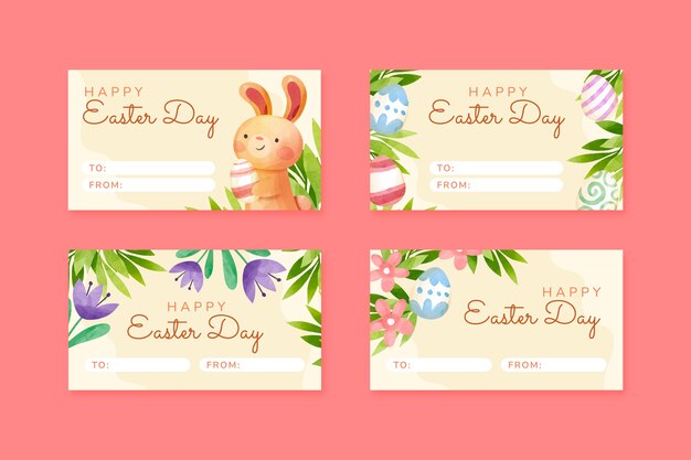 Labels collection for easter celebration