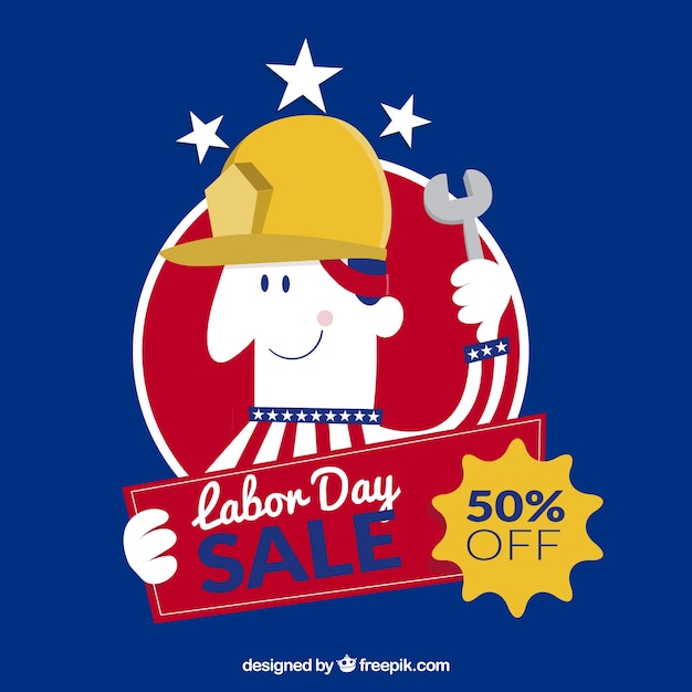 Free Vector labor day sale background