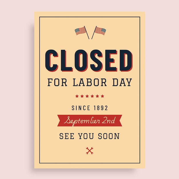 Labor day sign template design