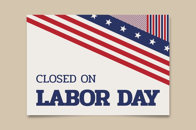 Labor day sign template design