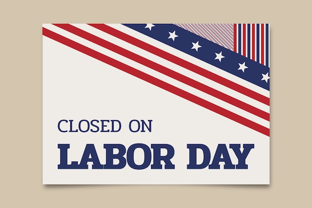 Labor day sign template design