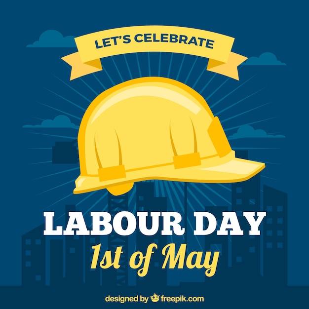 Free Vector labour day background in flat style