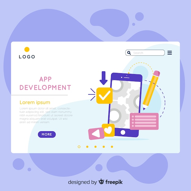 Free Vector landing page template