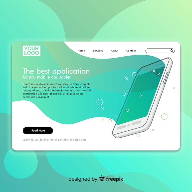 Free vector landing page
