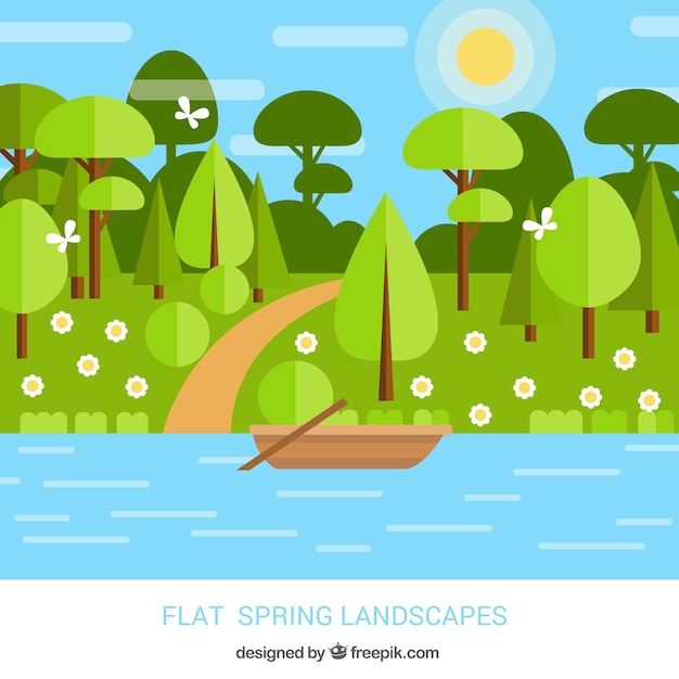 Free Vector landscape in flat design