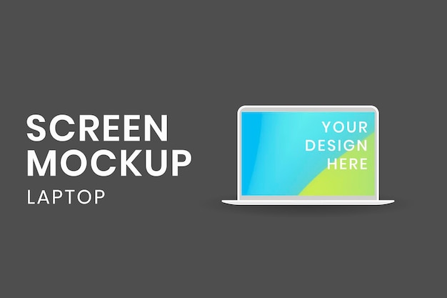 Free vector laptop screen mockup, digital device vector illustration