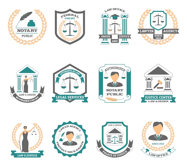 Free Vector  lawyer logo set