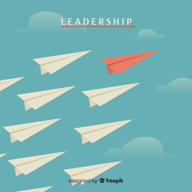 Free Vector leadership and paper planes concept