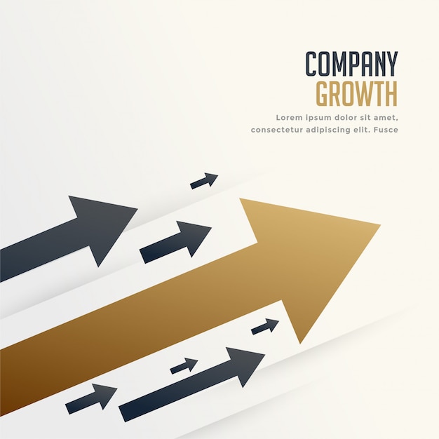 Free Vector leading arrow for company brand growth concept background