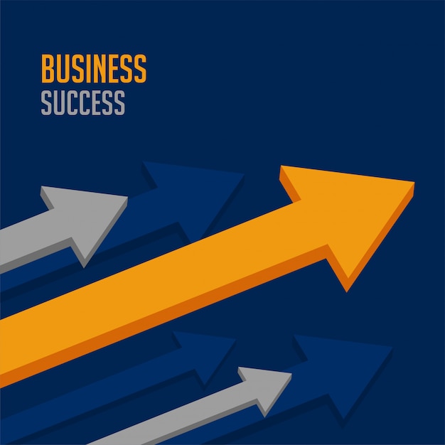 Free Vector leading business arrow for company success