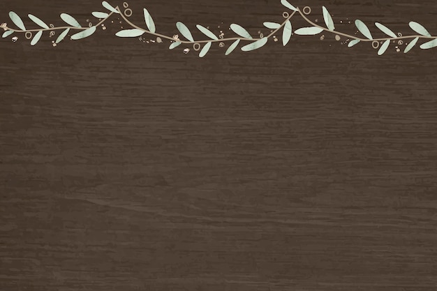 Free Vector leaf on brown background vector