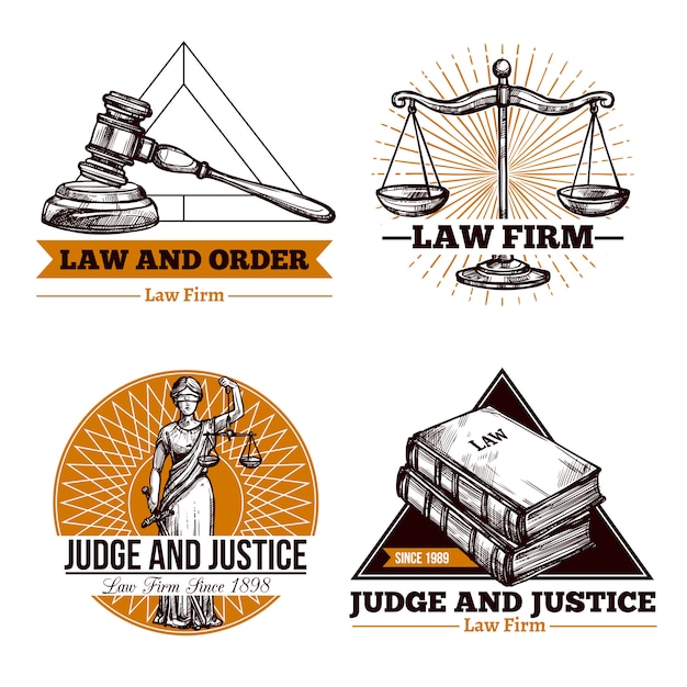 Legal Firm And Office Logo Set