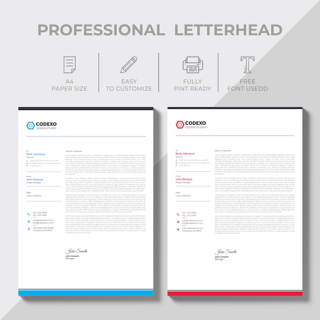 Free Vector letterhead template