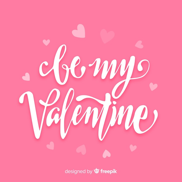 Free Vector lettering valentine background