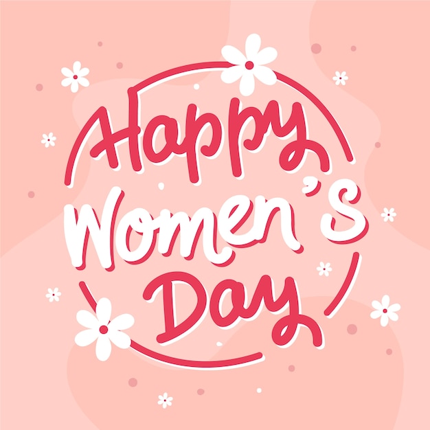 Free vector lettering women's day