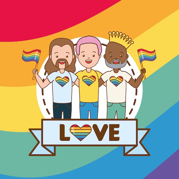 Free Vector lgbt people