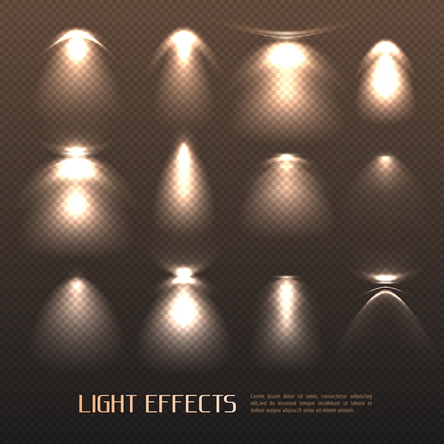 Free Vector light effects set