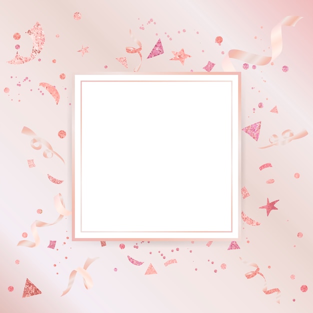 Light pink confetti celebratory design