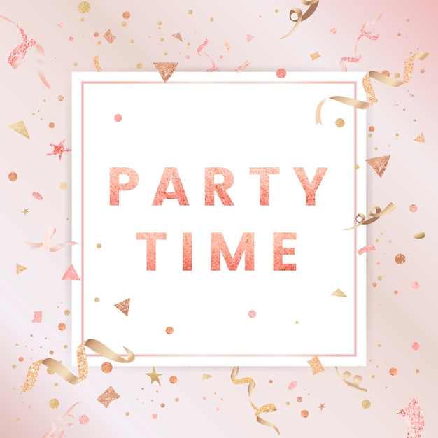 Light pink confetti celebratory design