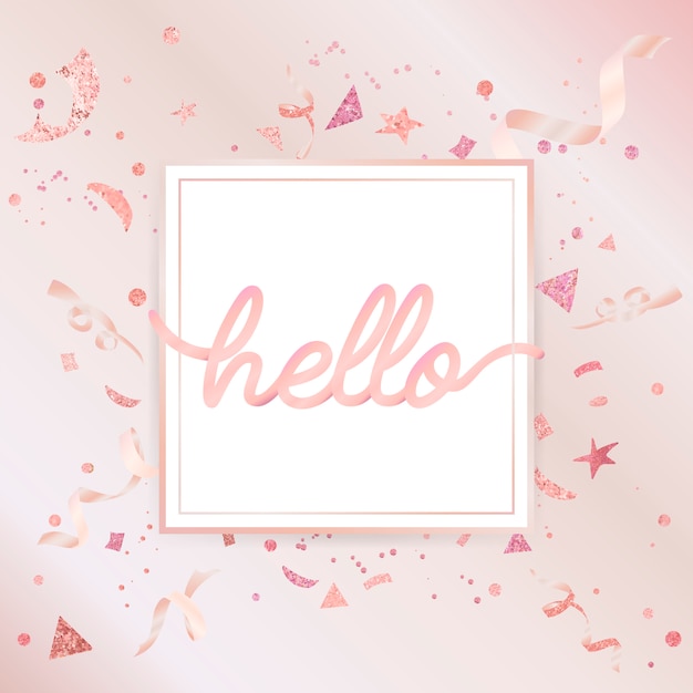 Free Vector light pink confetti celebratory design