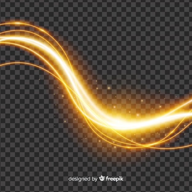 Free Vector light wave effect on dark background