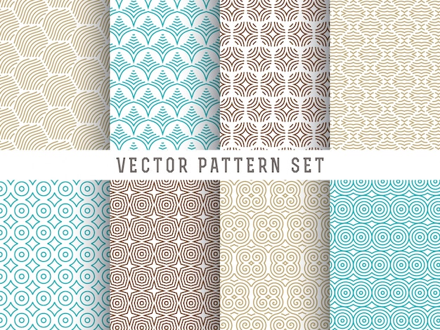 Free vector line pattern set