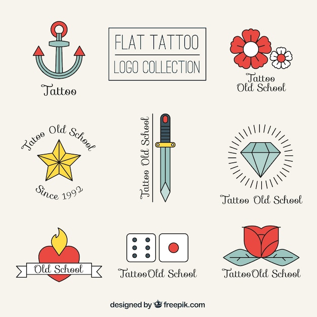 Free Vector linear tattoos pack 