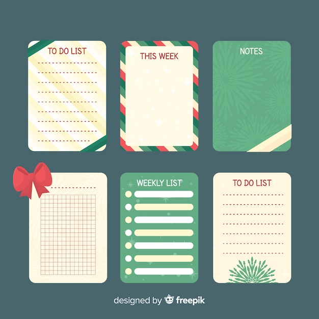 Free Vector to do list collection