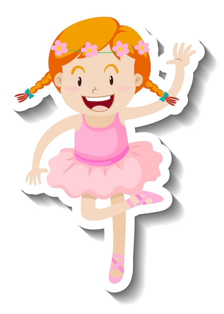 Free Vector little ballerina cartoon character