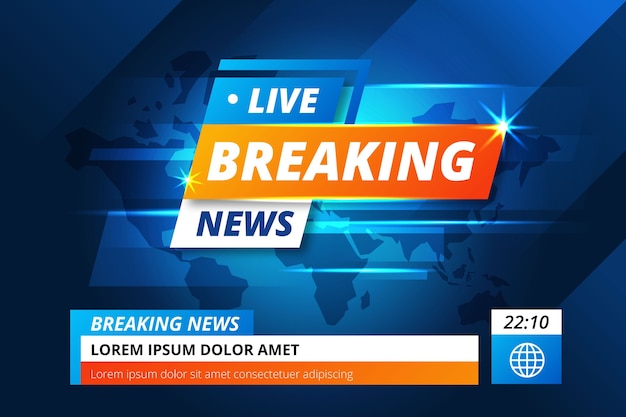 Free Vector live streaming breaking news