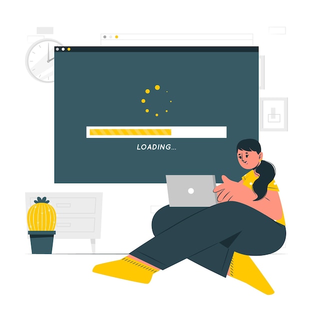 Free Vector loading concept illustration