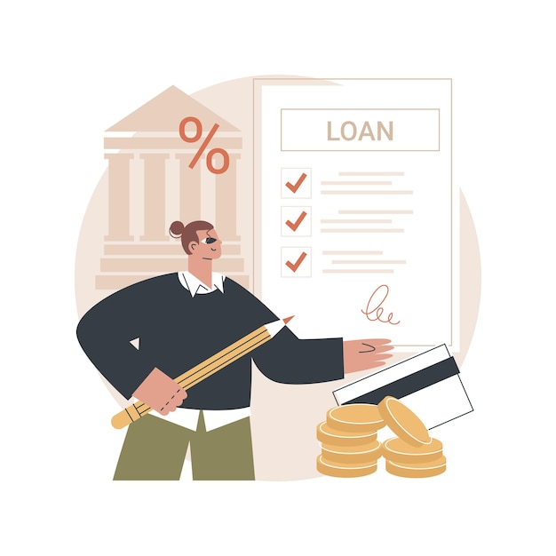 Free Vector loan disbursement abstract illustration