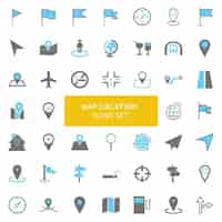 Free vector location icons set