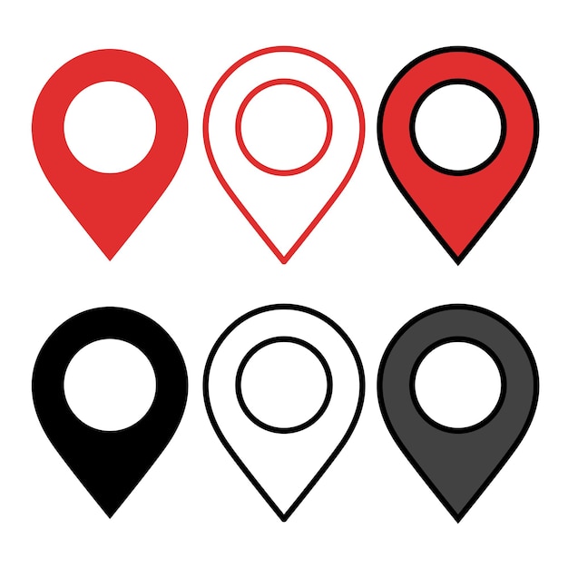 Location Pin Multiple Styles Set