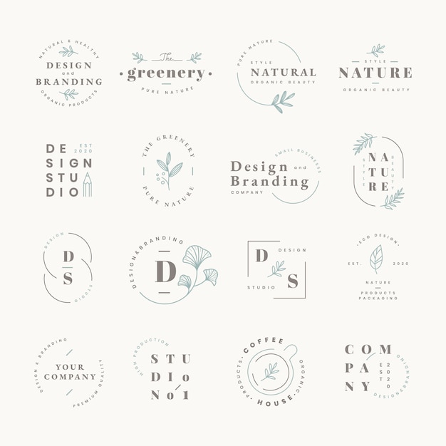 Free Vector logo design set