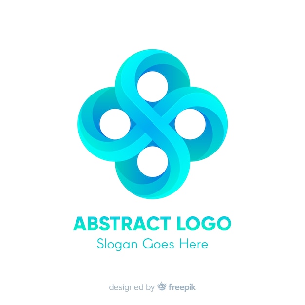 Free Vector logo template with abstract shapes