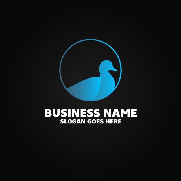 Free Vector logo with a blue duck