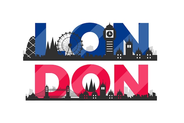 Free vector london city lettering