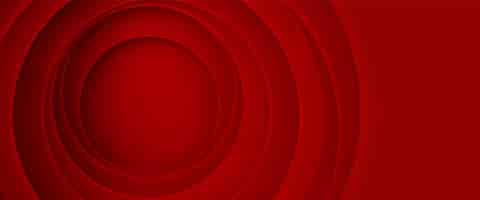 Free vector lots of layers of circular red paper cutout