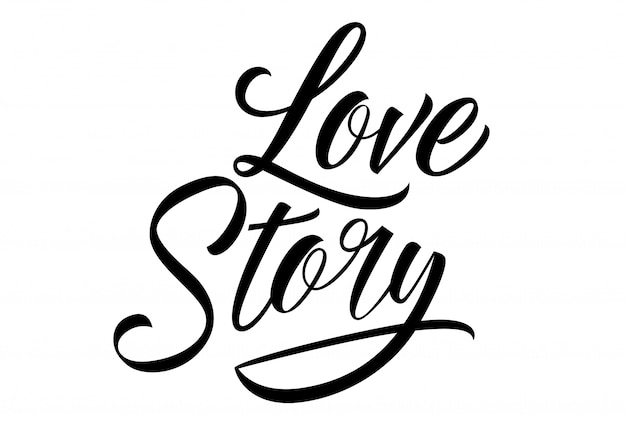 Free Vector love story lettering