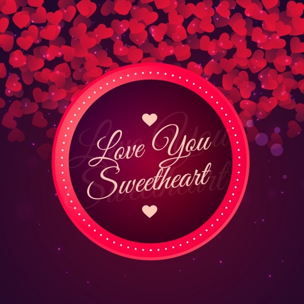 Free Vector love you sweetheart background