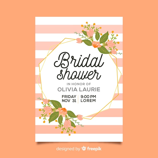 Free Vector lovely bridal shower design