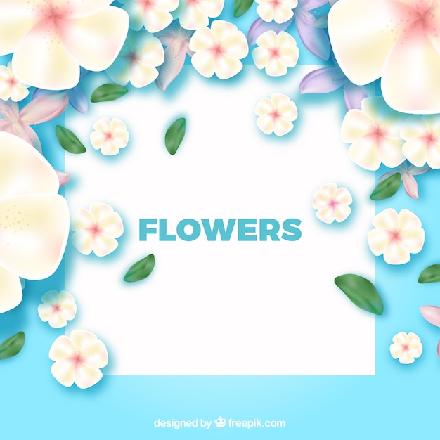 Free vector lovely floral background with realistic style