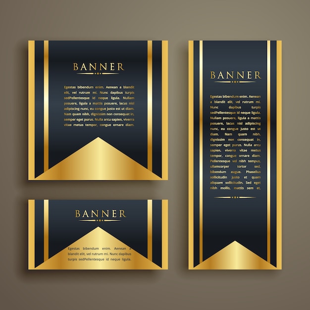 Free Vector luxury banner design with text