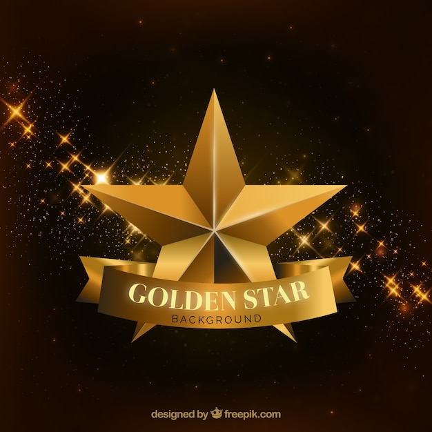 Free Vector luxury golden star background