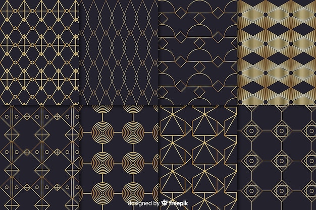  luxury pattern collection shapes concept